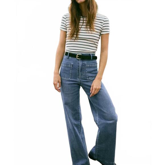 NEW Z SUPPLY bradley denim pant in blue - Picture 4 of 4